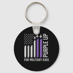 Porte-clés Purple Up For Military Kids Drapeau Usa Military C