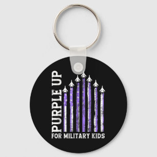 Porte-clés Purple Up For Military Kids Military Child Mois