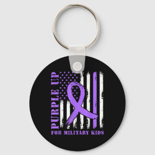 Porte-clés Purple Up For Military Kids Us Drapeau Militaire C