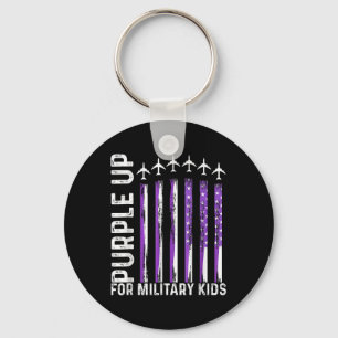 Porte-clés Purple Up For Military Kids Usa Drapeau Militaire