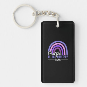 Porte-clés Purple up pour enfants militaires Arc en ciel Enfa