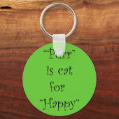 Porte-clés purr est chat pour heureux (Recto)