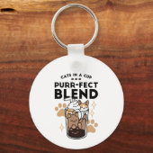 Porte-clés Purr-fect Blend : Cat and Coffee Art for Pet Lover (Verso)