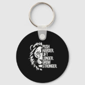 Porte-clés Push Harder. Soulevez Plus Longtemps. Augmentez Pl (Recto)