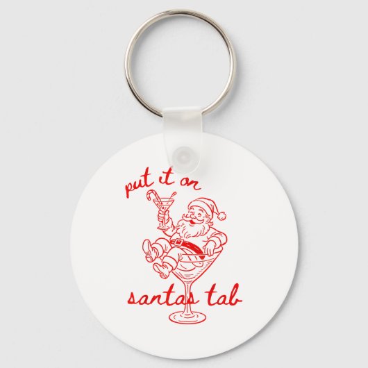 Porte-clés Put It On Santas Tab Funny Christmas Santa Tail Re (Recto)