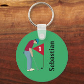 Porte-clés Putage de golfeurs verts (Recto)