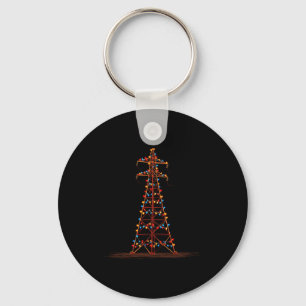Porte-clés Pylône Électrique Drôle Graphiques de Noël Lumière