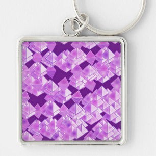 Porte-clés Pyramid crystals, purple