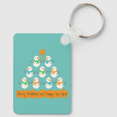 Porte-clés Pyramide des sapins de Noël faite de bonhommes de  (Verso)