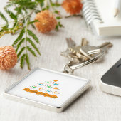 Porte-clés Pyramide des sapins de Noël faite de bonhommes de  (Côté)