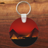 Porte-clés Pyramides au coucher de soleil rouge (Recto)