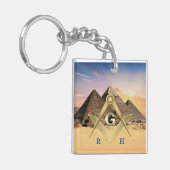 Porte-clés Pyramides Monogramme Porte - clé maçonnique (Devant gauche)