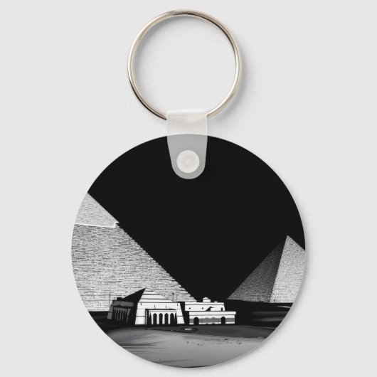 Porte-clés Pyramides noires et blanches (Recto)