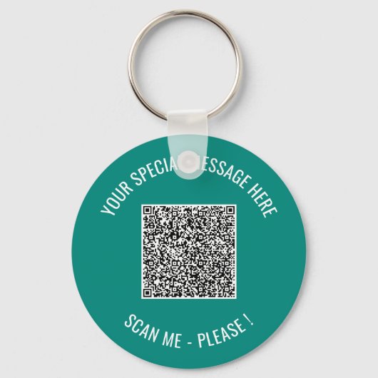 Porte-clés QR Code Ajouter un message spécial Porte - clé Sur (Recto)
