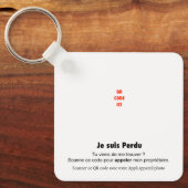Porte-clés QR Code Anti-Perte Pour Clés, Animaux & Enfants (Recto)