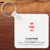 Porte-clés QR Code Anti-Perte Pour Clés, Animaux & Enfants (Recto)