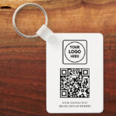 Porte-clés QR code blanc | Conception de logo d'entreprise pr (Recto)