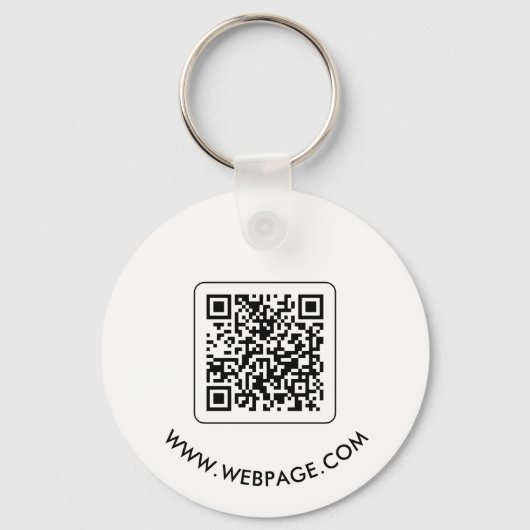 Porte-clés QR Code Business Logo Branded (Verso)
