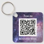 Porte-clés QR Code Business Logo Espace Professionnel Galaxie (Recto)