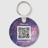 Porte-clés QR Code Business Logo Espace Professionnel Galaxie (Recto)