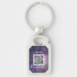Porte-clés QR Code Business Logo Espace Professionnel Galaxie