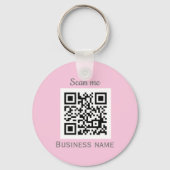 Porte-clés QR Code Business Logo Professional Pink Girl (Recto)