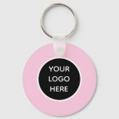 Porte-clés QR Code Business Logo Professional Pink Girl (Verso)