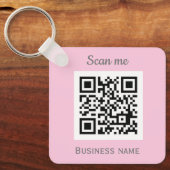 Porte-clés QR Code Business Logo Professional Pink Girl (Recto)