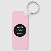 Porte-clés QR Code Business Logo Professional Pink Girl (Verso)