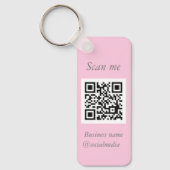 Porte-clés QR Code Business Logo Professional Pink Girl (Recto)