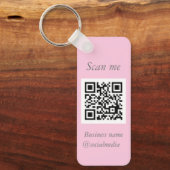 Porte-clés QR Code Business Logo Professional Pink Girl (Recto)