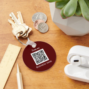 Porte-clés QR Code Business Logo Professionnel Personnalisé B