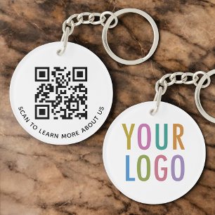 Porte-clés QR Code en acrylique pour logo d'entrep