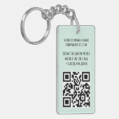 Porte-clés QR Code en acrylique vert menthe avec l (Devant gauche)