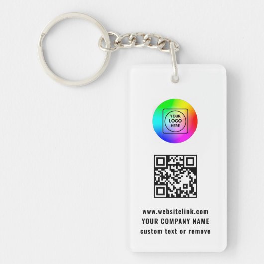 Porte-clés QR Code Generator Business Promo Keychains (Devant)