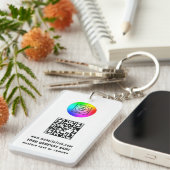 Porte-clés QR Code Generator Business Promo Keychains (Devant droit)