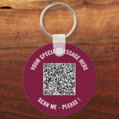 Porte-clés QR Code Info Votre Message Cadeau Porte - clé Surp (Recto)