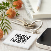 Porte-clés QR Code - Je vous aime ! (Devant Droit)