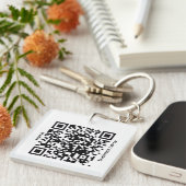 Porte-clés QR Code Keychain (Devant Droit)