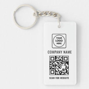 Porte-clés QR Code Logo Moderne Simple pour Entrep