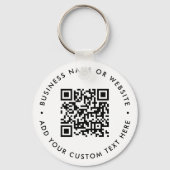 Porte-clés QR Code Minimaliste Nettoyer un budget blanc simpl (Verso)