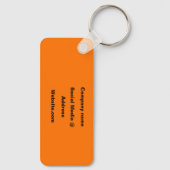 Porte-clés QR Code Neon Orange Elegant Business Company (Verso)
