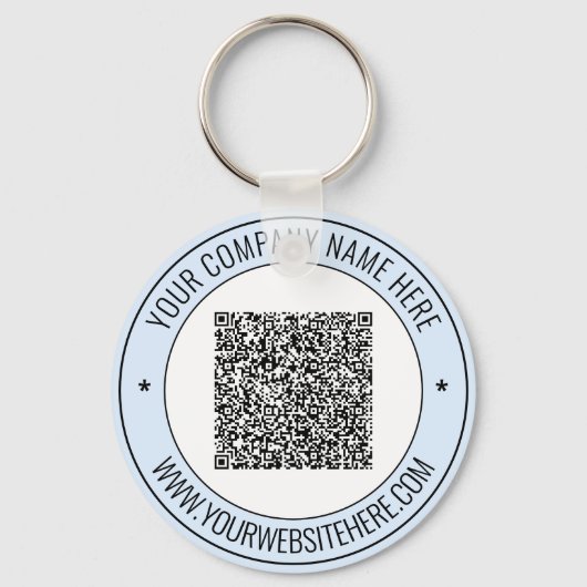 Porte-clés QR Code Nom Site Web Porte - clé promotionnel d'en (Recto)