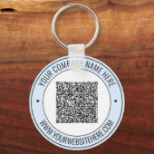 Porte-clés QR Code Nom Site Web Porte - clé promotionnel d'en (Recto)