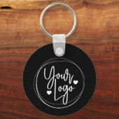 Porte-clés QR Code Professionnel Professionnel Noir Cercle Bl (Verso)