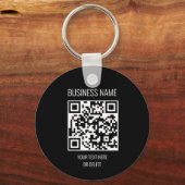 Porte-clés QR Code Professionnel Professionnel Noir Cercle Bl (Recto)