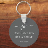 Porte-clés QR Code Promotional Business Gray (Recto)