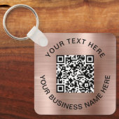 Porte-clés QR Code promotionnel Rose Gold (Recto)