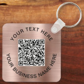 Porte-clés QR Code promotionnel Rose Gold (Verso)