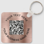 Porte-clés QR Code promotionnel Rose Gold (Dos)